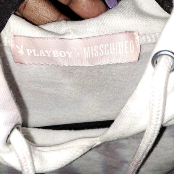 Playboy x Misguided Stone Tie Dye Hoodie Sweater - Picture 6 of 9